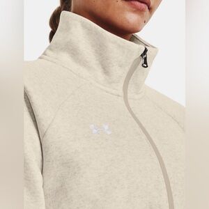 Under Armour Women's Rival Fleece 1/2 Zip 
Oatmeal Light Heather, Medium (NWT)